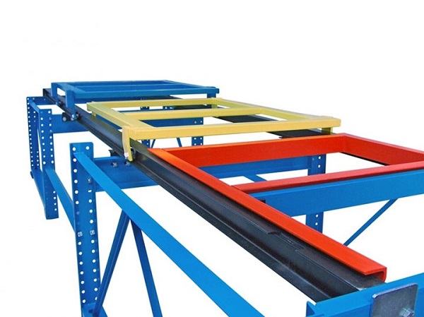 Hệ thống khung trượt đỡ pallet của kệ Push Back