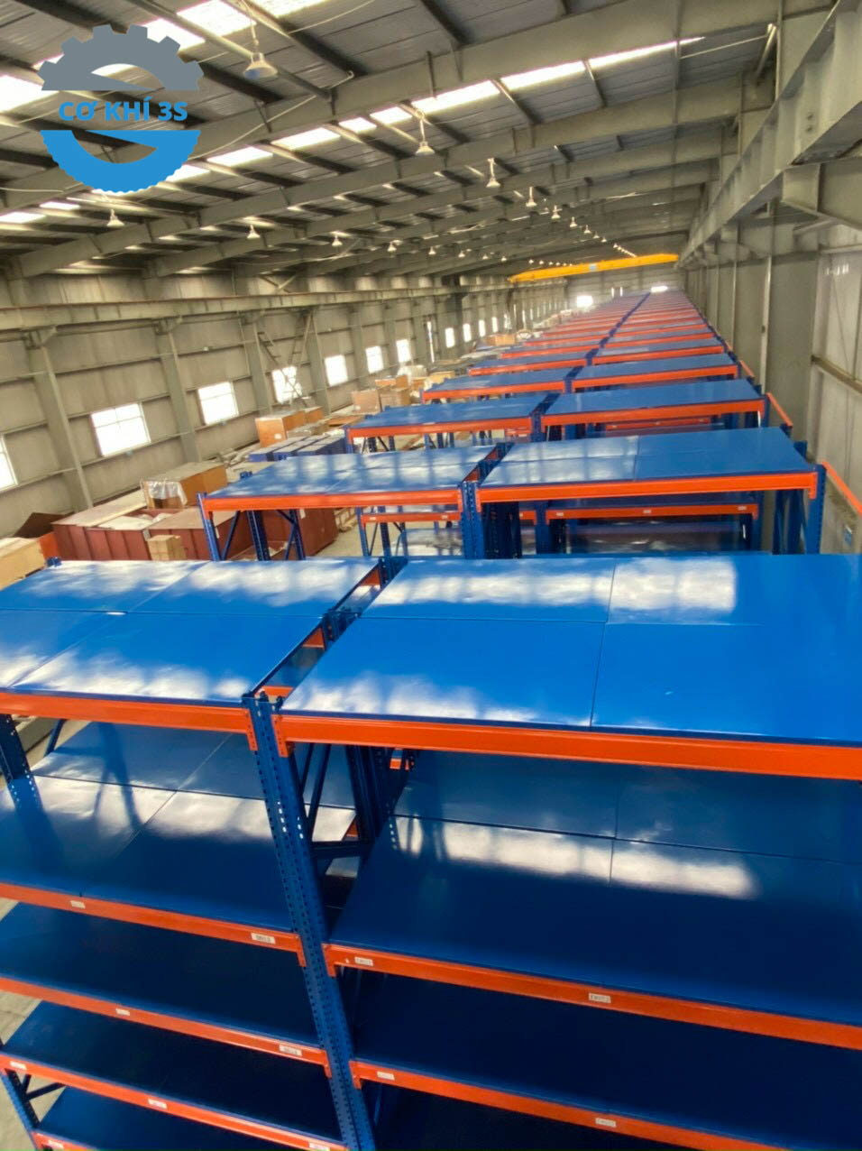 Dự án Kệ hạng nặng sàn tôn - Kệ để hàng nặng tại nhà máy Việt Mỹ Hưng Yên